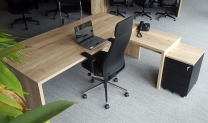 Directie hoekbureau WOOD eiken