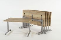 Klaptafel Tube hoogte verstelbaar zilvergrijs