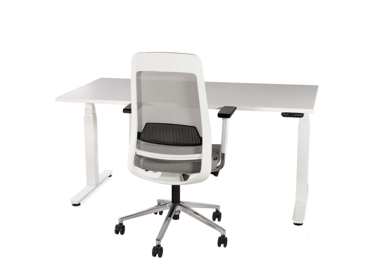 MASU 2 motorig Elektrisch NPR Zit sta bureau wit