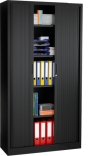 Roldeurkast zwart hoog STOR - 100x43x198 (BxDxH)
