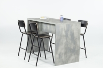Statafel bartafel WOOD Beton grijs 160x80 cm