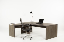 Directie hoekbureau WOOD Donkergrijs eiken